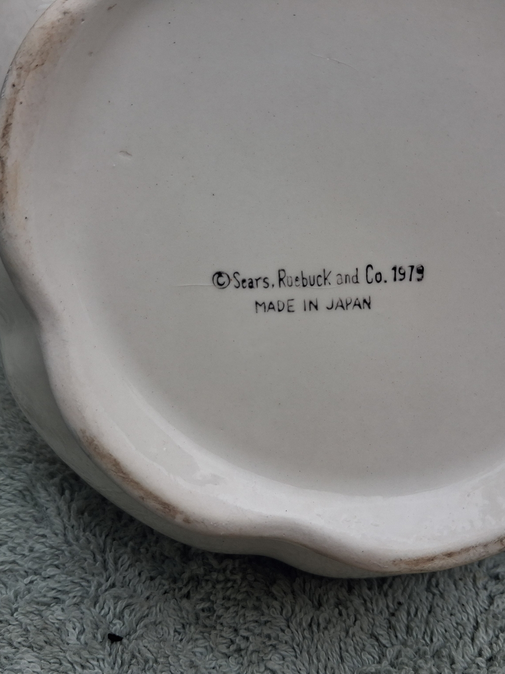 Sears, Roebuck & Co. White Ceramic Decorative Plate